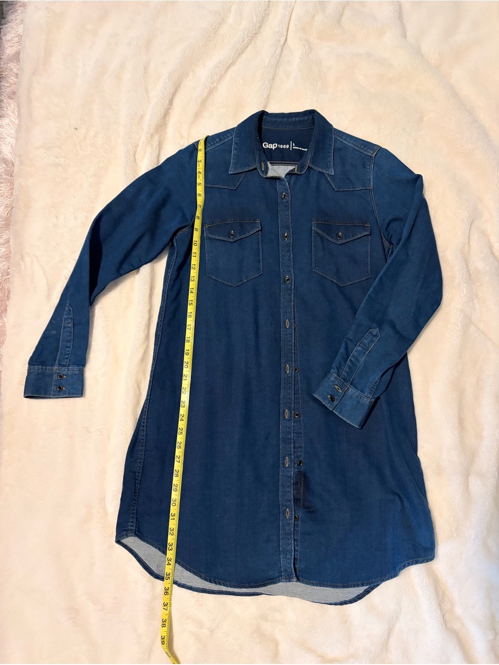 GAP Indigo Denim Shirt Dress